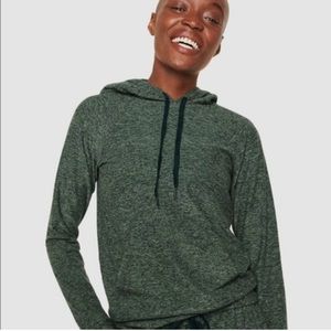 Outdoor Voices CloudKnit Hoodie Hunter Green Medium EUC